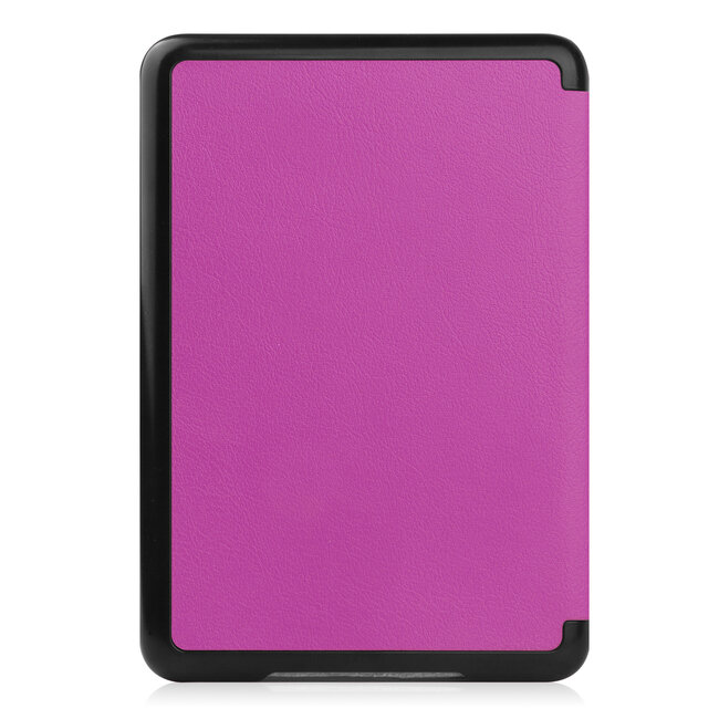 Case2go - E-reader Hoes geschikt voor Amazon Kindle 11 (2022) - 6 Inch - Tri-fold Cover - Auto/Wake functie - Paars