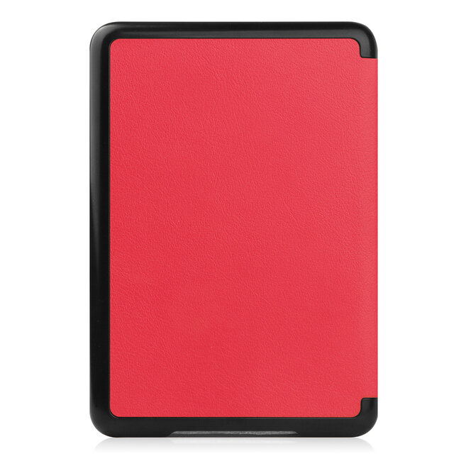 Case2go - E-reader Hoes geschikt voor Amazon Kindle 11 (2022) - 6 Inch - Tri-fold Cover - Auto/Wake functie - Rood