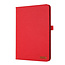 Case2go - Tablet hoes geschikt voor Apple iPad 11 (2025) A16 / Apple iPad 10.9 (2022) - Bookcase van spijkerstof met magneetsluiting en pasjeshouder - Rood