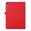 Case2go - Tablet hoes geschikt voor Apple iPad 11 (2025) A16 / Apple iPad 10.9 (2022) - Bookcase van spijkerstof met magneetsluiting en pasjeshouder - Rood