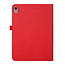 Case2go - Tablet hoes geschikt voor iPad 10 10.9 (2022) - Bookcase van spijkerstof met magneetsluiting en pasjeshouder - Rood