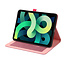 Case2go - Tablet hoes geschikt voor Apple iPad 11 (2025) A16 / Apple iPad 10.9 (2022) - Bookcase van spijkerstof met magneetsluiting en pasjeshouder - Roze