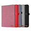 Case2go - Tablet hoes geschikt voor iPad 10 10.9 (2022) - Bookcase van spijkerstof met magneetsluiting en pasjeshouder - Roze