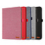 Case2go - Tablet hoes geschikt voor Apple iPad 11 (2025) A16 / Apple iPad 10.9 (2022) - Bookcase van spijkerstof met magneetsluiting en pasjeshouder - Grijs