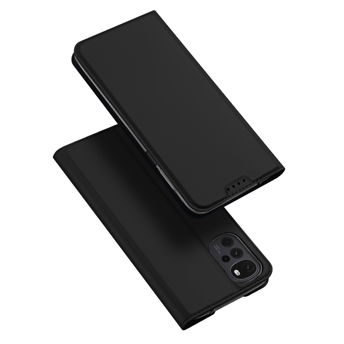 Telefoon hoesje geschikt voor Motorola Moto G22 - Dux Ducis Skin Pro  Book case - Zwart afbeelding