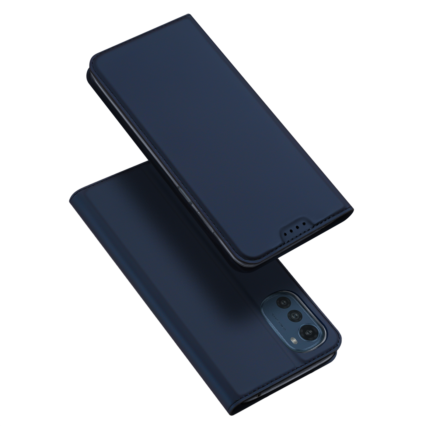 Telefoon hoesje geschikt voor Motorola Moto E32 - Dux Ducis Skin Pro  Book case - Blauw afbeelding