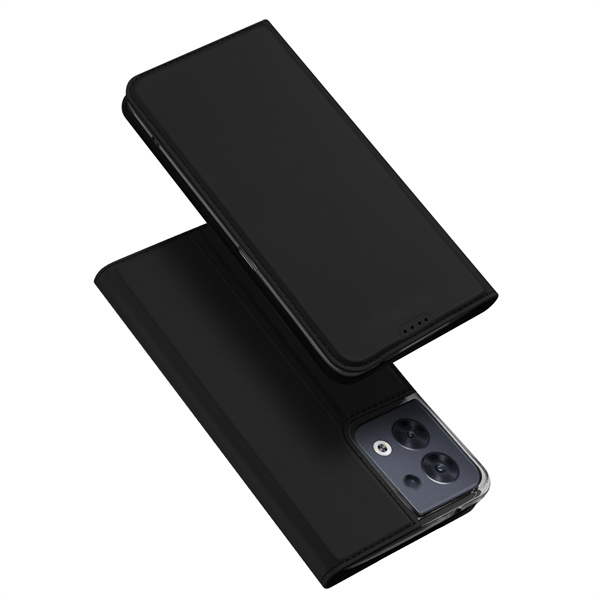 Telefoon Hoesje geschikt voor Oppo Reno 8 Pro - Dux Ducis Skin Pro Book Case - Zwart afbeelding