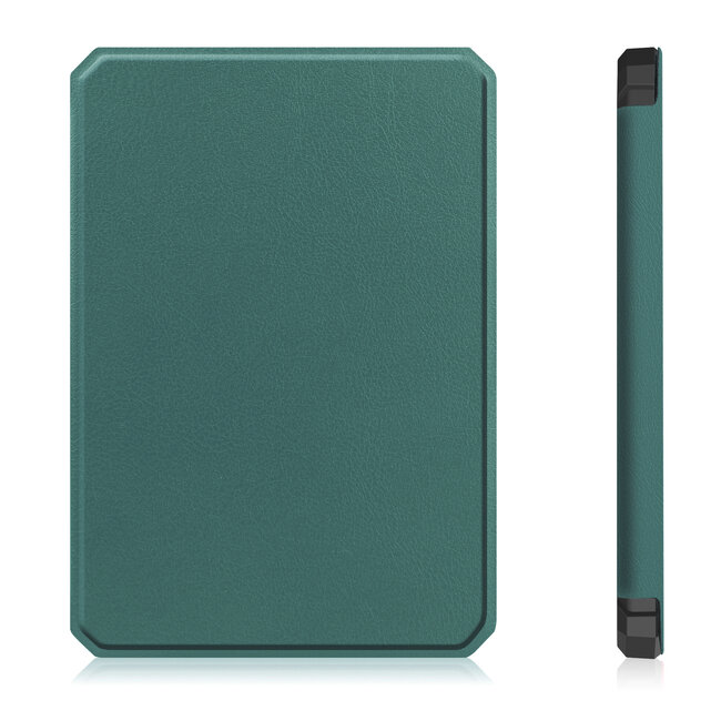 Case2go - Hoes geschikt voor Amazon Kindle 11 (2022) - TPU Book Case - Auto/Wake functie - Donker Groen