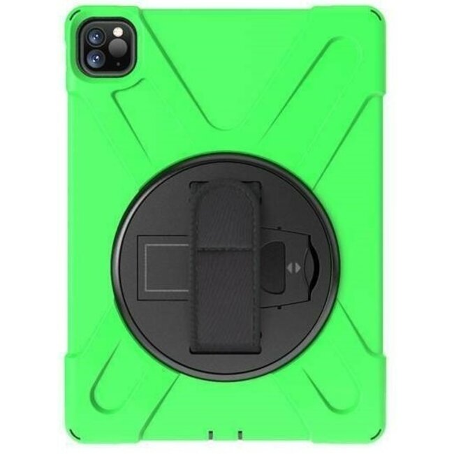 iPad Pro 12.9 (2022) Cover - Hand Strap Armor Case - Groen