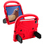 Case2go - Hoes geschikt voor iPad Pro 11 (2022) hoes - Schokbestendige case met handvat - Sparrow Kids Cover - Rood