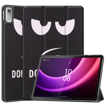 Tablet hoes geschikt voor Lenovo Tab P11 2nd Gen - Tri-fold hoes met auto/wake functie - 11.5 inch - Don't Touch Me