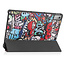 Case2go - Tablet hoes geschikt voor Lenovo Tab P11 - 2de Generatie (2022) - 11.5 inch - Book Case met Auto/Wake Functie - Graffiti