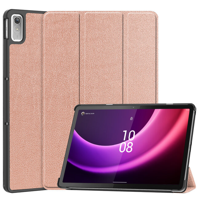 Case2go - Tablet hoes geschikt voor Lenovo Tab P11 - 2de Generatie (2022) - 11.5 inch - Book Case met Auto/Wake Functie - Rose Goud