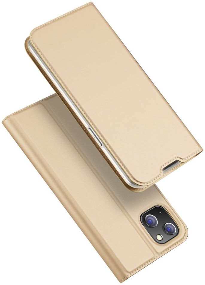 Telefoon Hoesje geschikt voor Apple iPhone 14 Plus - Dux Ducis Skin Pro Book Case - Goud afbeelding