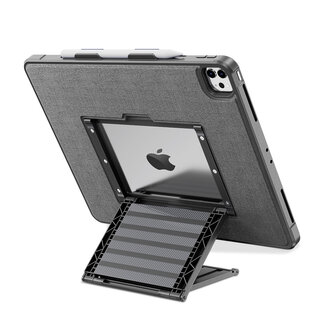 Case2go Tablet hoes geschikt voor Apple iPad Pro 11 (2022 / 2021 / 2020 / 2018) - Book Case met verstelbare standaard - Cover met pencil houder - Grijs