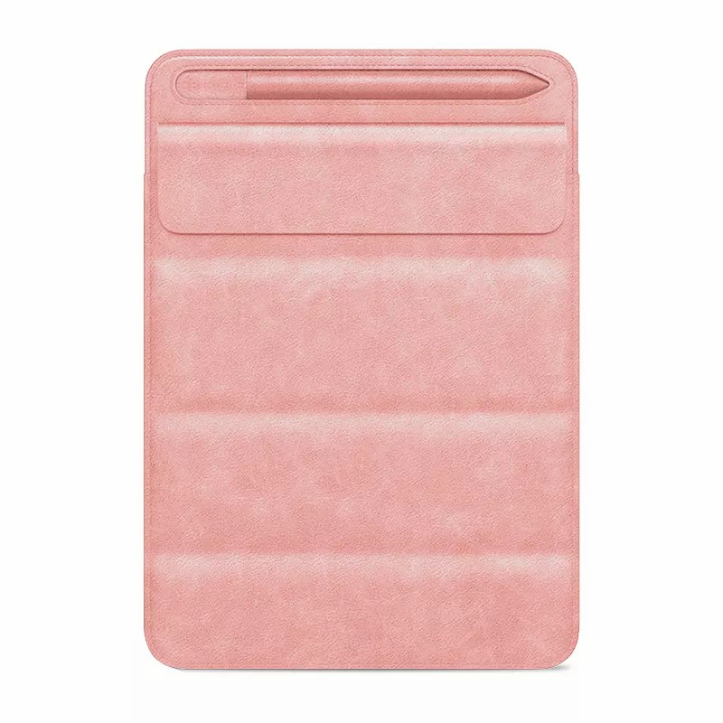 Tablet hoes geschikt voor Apple iPad tot 9 inch - Universele tablet sleeve met pencil houder - Multifunctionele tablet houder - Roze afbeelding