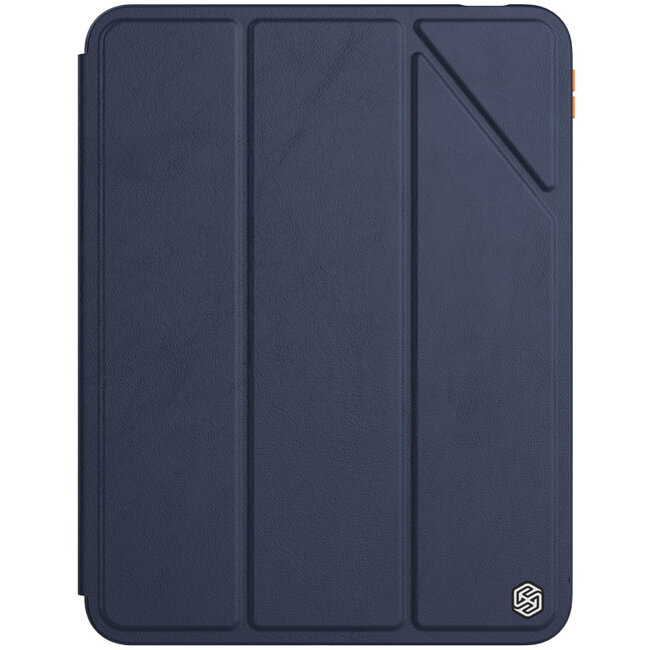Nillkin - Tablethoes geschikt voor Apple iPad Mini 6 (2021) / Mini 7 (2024) - iPad hoes Met Sleep/Wake-up Functie - Trifold Hoes - Met Pencil Houder en Stand functie - Donker Blauw