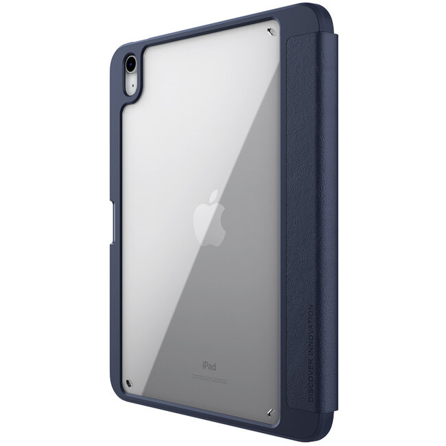 Nillkin - Tablethoes geschikt voor Apple iPad Mini 6 (2021) / Mini 7 (2024) - iPad hoes Met Sleep/Wake-up Functie - Trifold Hoes - Met Pencil Houder en Stand functie - Donker Blauw