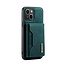 CaseMe - Telefoonhoesje geschikt voor iPhone 14 - Back Cover - Met Magnetische Pasjeshouder - Groen