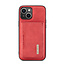 CaseMe - Telefoonhoesje geschikt voor iPhone 14 - Back Cover - Met Magnetische Pasjeshouder - Rood