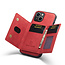 CaseMe - Telefoonhoesje geschikt voor iPhone 14 - Back Cover - Met Magnetische Pasjeshouder - Rood