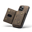 CaseMe - Telefoonhoesje geschikt voor iPhone 14 Pro - Back Cover - Met Magnetische Pasjeshouder - Bruin