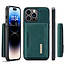 CaseMe - Telefoonhoesje geschikt voor iPhone 14 Pro - Back Cover - Met Magnetische Pasjeshouder - Groen