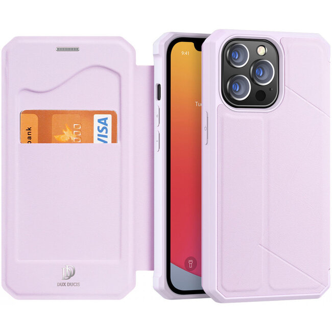 iPhone 13 Pro Max Hoesje - Dux Ducis Skin X Wallet Case - Roze