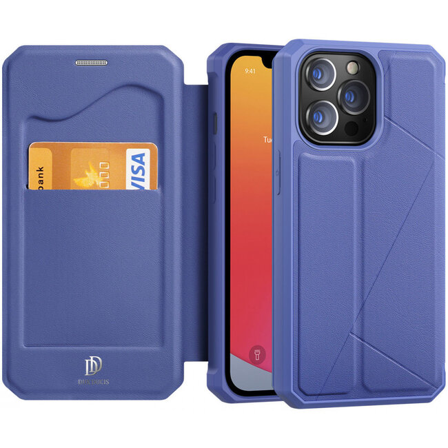 iPhone 13 Pro Max Hoesje - Dux Ducis Skin X Wallet Case - Blauw