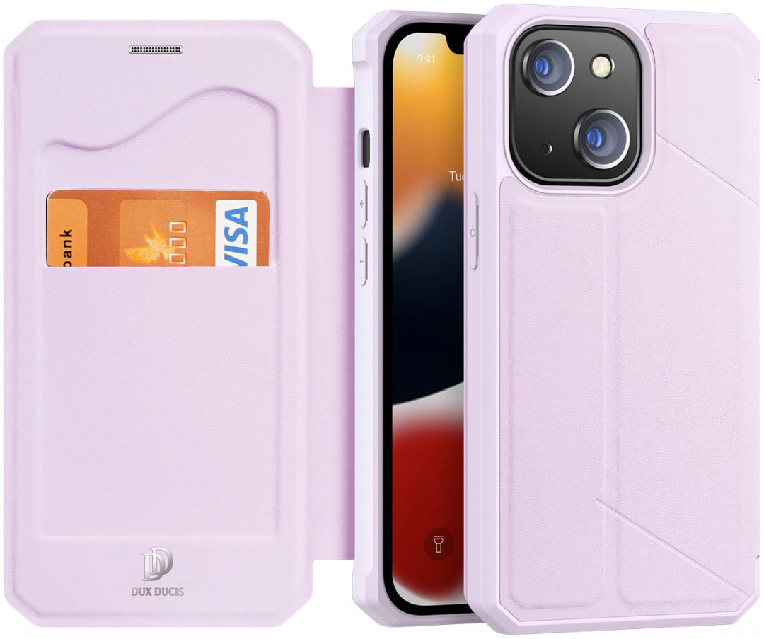 Dux Ducis - Hoesje voor iPhone 13 Pro - Skin X Wallet Case - Roze afbeelding