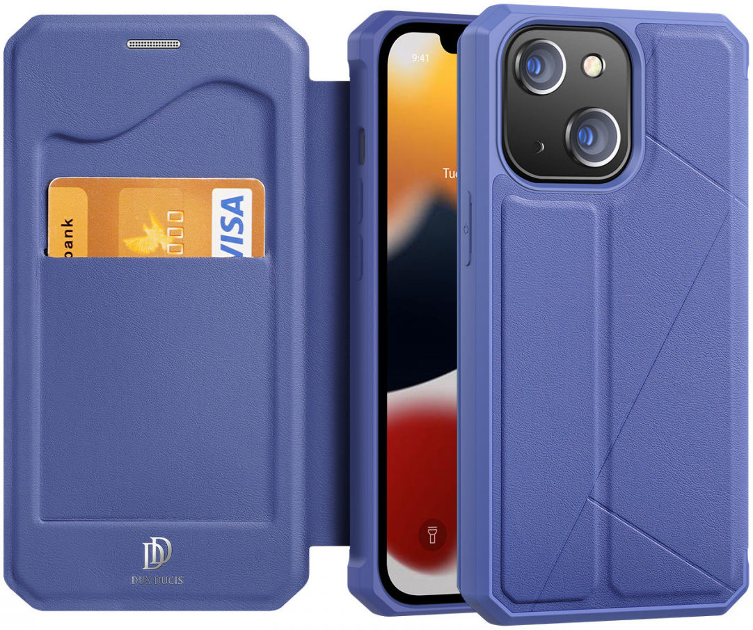 Dux Ducis - Hoesje voor iPhone 13 Pro - Skin X Wallet Case - Blauw afbeelding