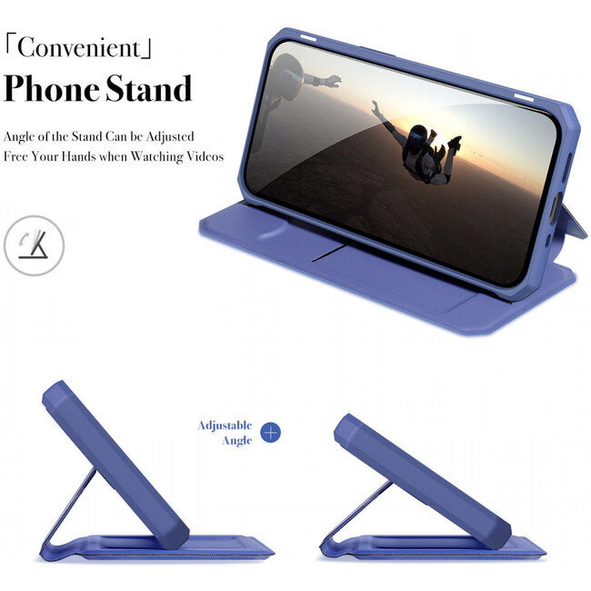 iPhone 13 Pro Hoesje - Dux Ducis Skin X Wallet Case - Blauw