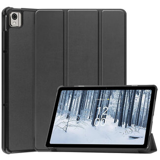 Case2go Case2go - Tablet Hoes geschikt voor Nokia T21 (2022) - 10.4 Inch - Tri-Fold Book Case - Met Auto Sleep/Wake functie - Zwart