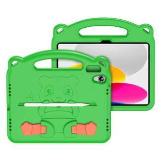 Dux Ducis Dux Ducis - Tablet hoes geschikt voor iPad 10 10.9 2022 - Schokbestendige case met handvat en standaard - Panda Series - Groen