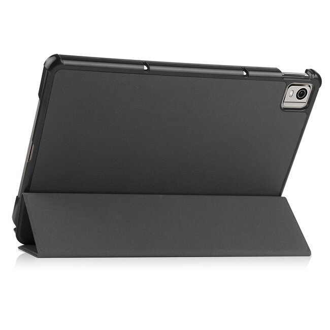 Case2go - Tablet Hoes geschikt voor Nokia T21 (2022) - 10.4 Inch - Tri-Fold Book Case - Met Auto Sleep/Wake functie - Grijs