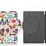 Case2go - Tablet Hoes geschikt voor Nokia T21 (2022) - 10.4 Inch - Tri-Fold Book Case - Met Auto Sleep/Wake functie - Vlinders