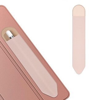 Case2go Universeel stylus pen hoesje - Zelfklevende pencil case geschikt voor Apple Pencil 1/2 - Elastische pen houder - Rosé