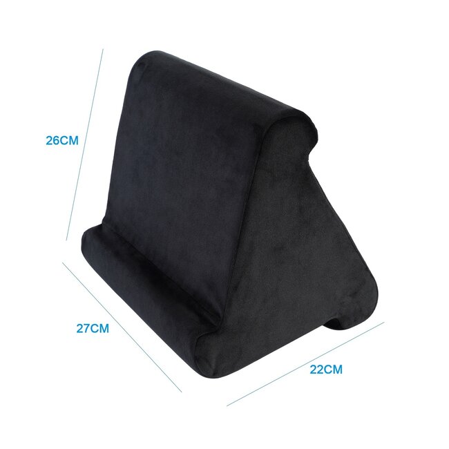 Tablet Houder - Pilow Pad - Tablet kussen - Leeskussen - Ergonomisch design - 2 kijkhoeken - Zwart