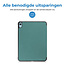 Tablethoes met screenprotector geschikt voor Apple iPad 11 (2025) A16 / iPad 10.9 (2022) - a16 hoes 2025 - iPad hoes 2025 - iPad hoes 10e generatie - Auto/Wake Functie - Tri-Fold - Donker Groen