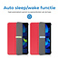 Tablethoes met screenprotector geschikt voor Apple iPad 11 (2025) A16 / iPad 10.9 (2022) - a16 hoes 2025 - iPad hoes 2025 - iPad hoes 10e generatie - Auto/Wake Functie - Tri-Fold - Rood