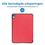 Tablethoes en Screenprotector geschikt voor Apple iPad 10 10.9 (2022) - Tri-fold hoes met Auto/Wake functie en Magnetische sluiting - Rood