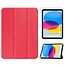 Tablethoes en Screenprotector geschikt voor Apple iPad 10 10.9 (2022) - Tri-fold hoes met Auto/Wake functie en Magnetische sluiting - Rood