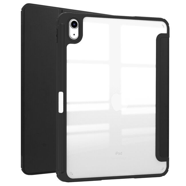 Case2go - Tablet hoes geschikt voor Apple iPad 11 (2025) A16 / Apple iPad 10.9 (2022) - Trifold case met Auto/Wake functie - Zwart