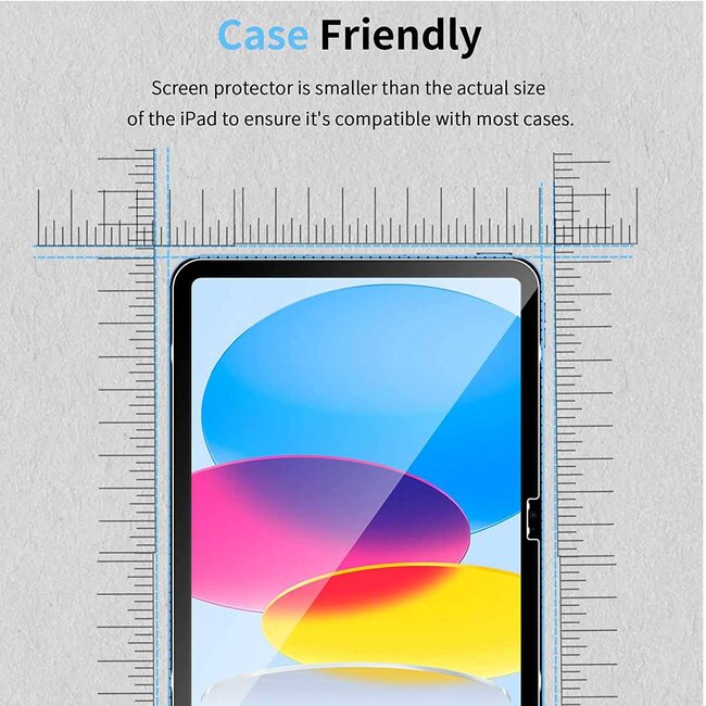 2 Pack - Screenprotector geschikt voor Apple iPad 10 (2022) - Tempered Glass - 10.9 inch - Case Friendly - Transparant