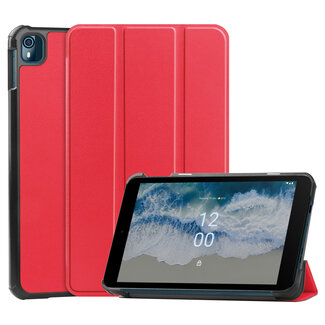 Case2go Case2go - Tablet Hoes geschikt voor Nokia T10 (2022) - 8 Inch - Tri-Fold Book Case - Met Stand Functie - Rood