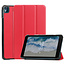 Case2go - Tablet Hoes geschikt voor Nokia T10 (2022) - 8 Inch - Tri-Fold Book Case - Met Stand Functie - Rood
