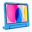 Case2go- Tablet hoes geschikt voor Apple iPad 11 (2025) A16 / Apple iPad 10.9 (2022) - Kinderhoes met handvat - Schokbestendige Kids cover - Blauw