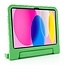 Case2go- Tablet hoes geschikt voor Apple iPad 11 (2025) A16 / Apple iPad 10.9 (2022) - Kinderhoes met handvat - Schokbestendige Kids cover - Groen