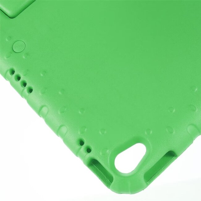 Case2go- Tablet hoes geschikt voor Apple iPad 11 (2025) A16 / Apple iPad 10.9 (2022) - Kinderhoes met handvat - Schokbestendige Kids cover - Groen