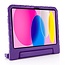 Case2go- Tablet hoes geschikt voor Apple iPad 11 (2025) A16 / Apple iPad 10.9 (2022) - Kinderhoes met handvat - Schokbestendige Kids cover - Paars
